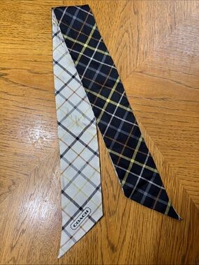 Coach Plaid Tattersall Silk Scarf